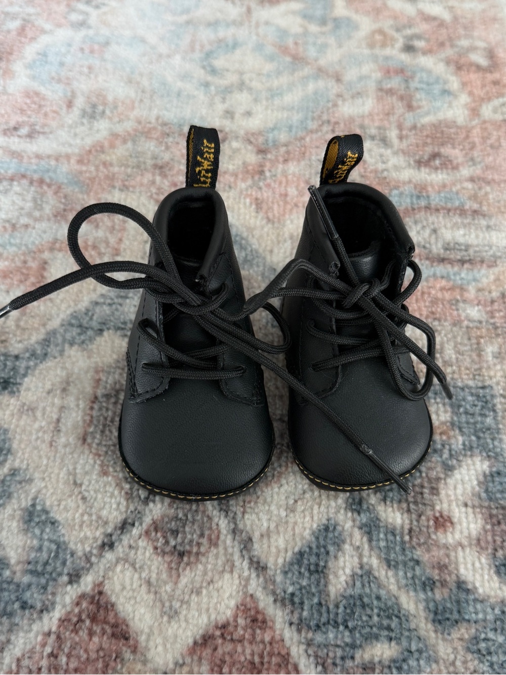 Infant Black Lace-Up Doc Marten Boots